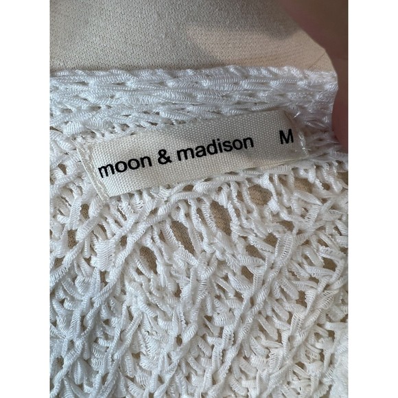 Moon & Madison Cardigan Size Medium Womens Long Sleeve Knit Button Front Ivory - Picture 5 of 9